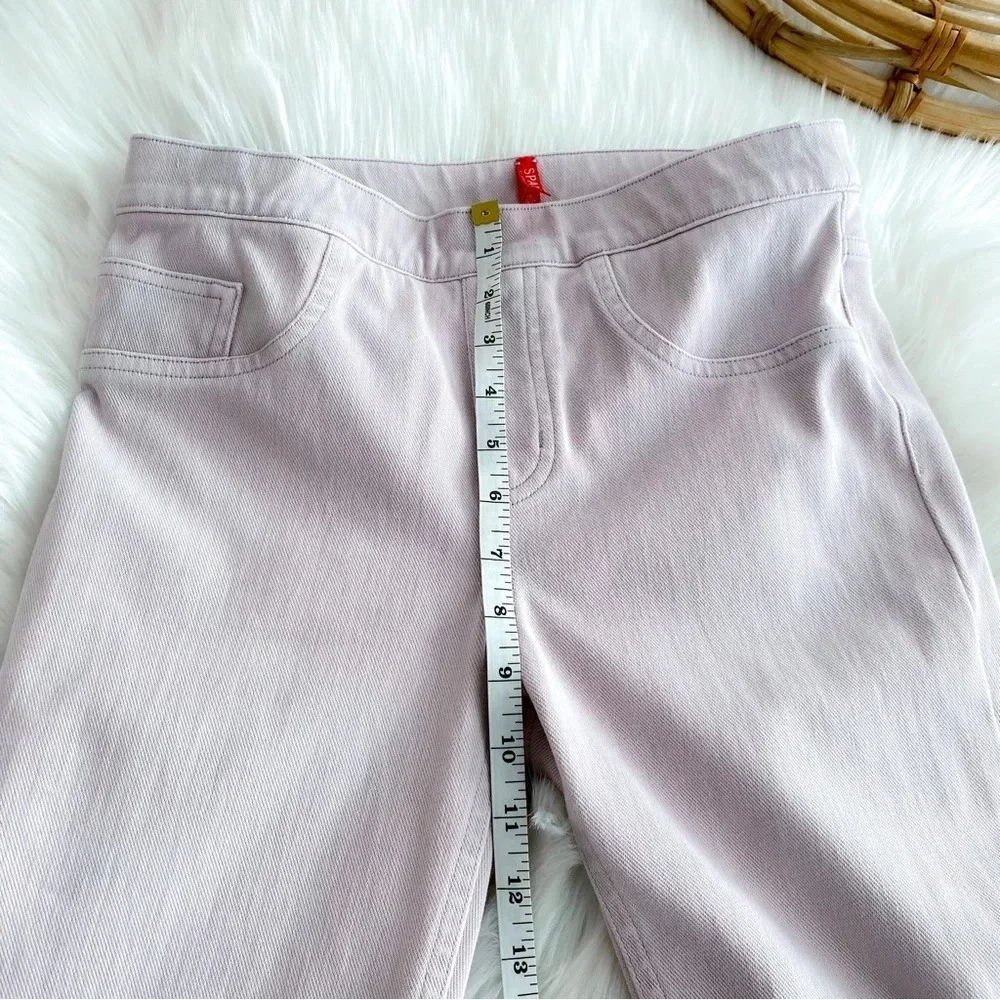 Spanx Cut & Sew Cropped Indigo Knit Leggings Pink Dusty Mauve Shaping Pants S